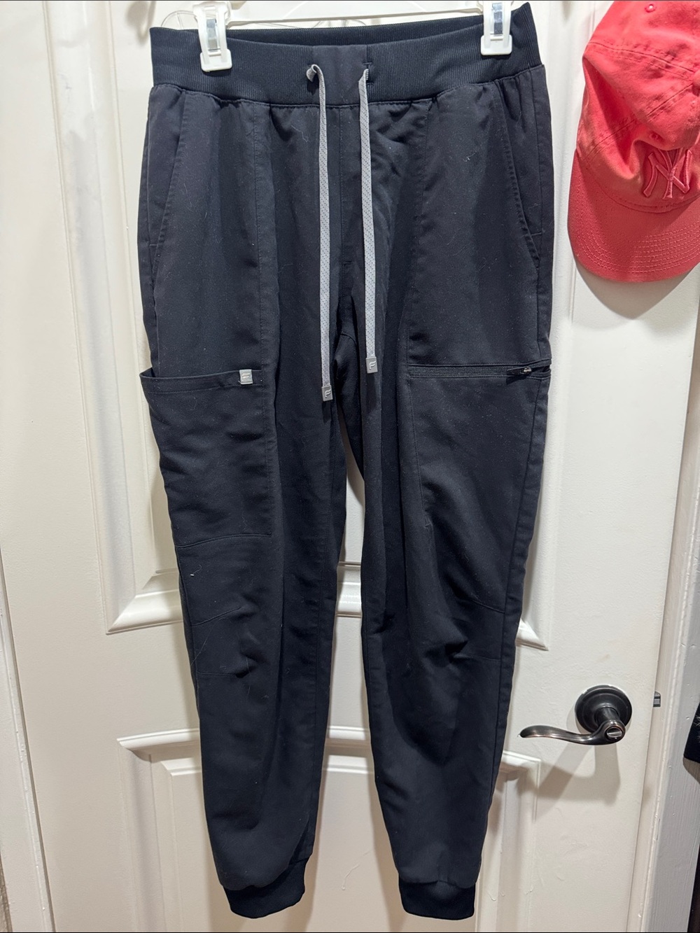 Women’s scrubs Black Jogger Pants with Drawstring Waist